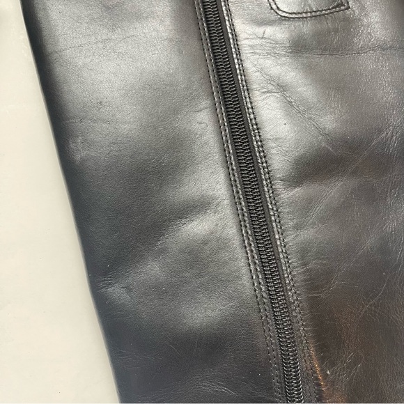 Nine West Oreyan Tall Black Leather Boots Studded Size 9.5 - Picture 5 of 14